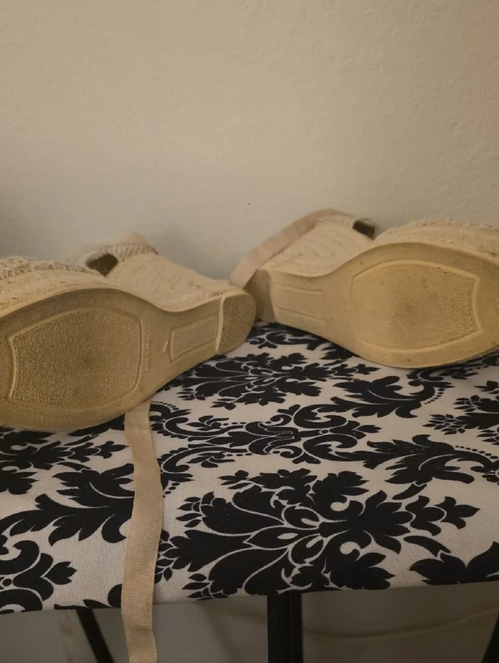 Manebi Women's Yukatan (Natural) Cotton Crochet Wedge Espadrilles US Size 11